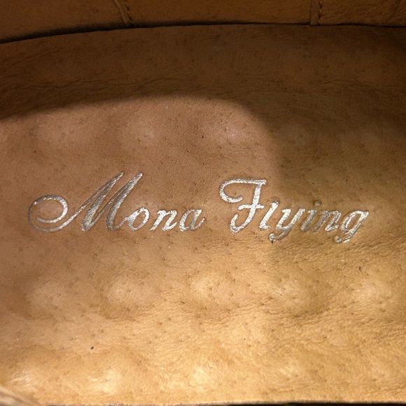 Mona Flying Women's Leather Perforated Lace-up Oxfords 40 US Size 9 - Picture 7 of 8